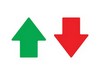 Two arrows pointing up and down