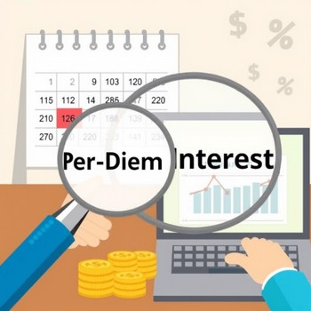 Infographic illustrating the calculation of per diem interest for better budgeting and finance tracking.